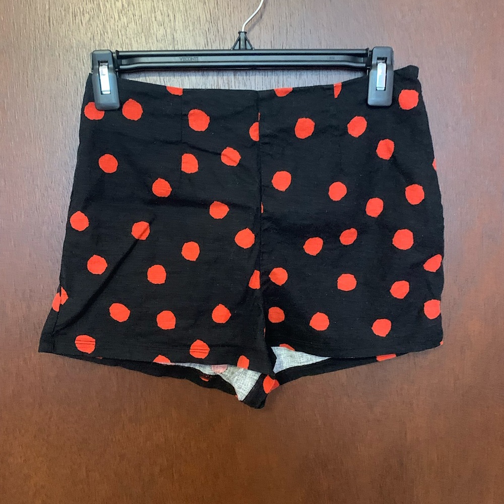 Urban Outfitters Size XS Red/Black Polka Dot Short